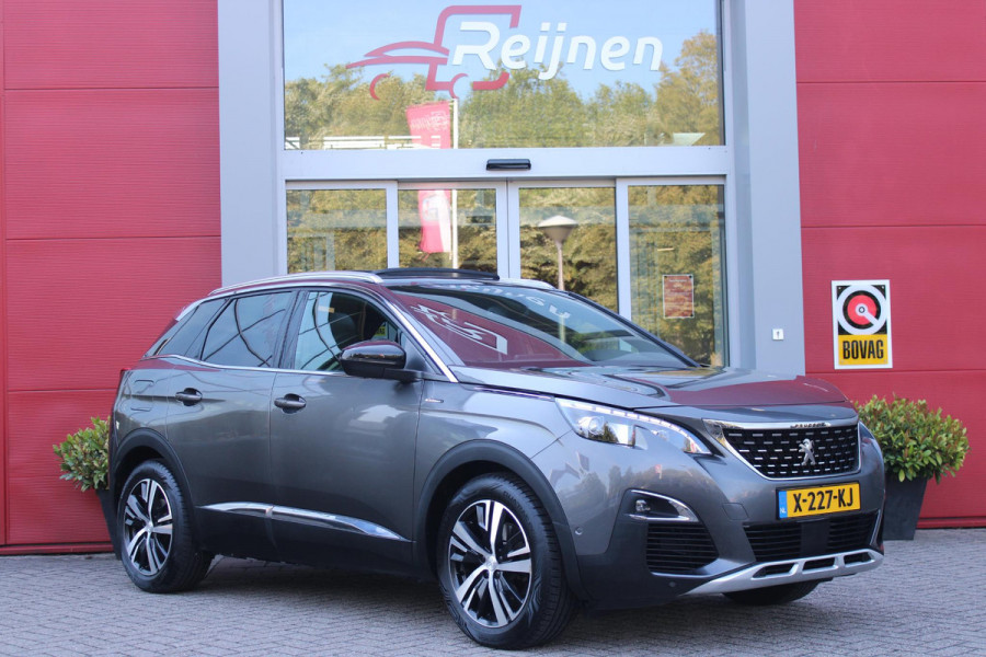 Peugeot 3008 1.2 130PK AUTOMAAT GT LINE | PANORAMA SCHUIF/KANTEL DAK | TREKHAAK | LEDEREN BEKLEDING | ELETRISCH BEDIENBARE BESTUURDERSSTOEL MET GEHEUGENFUNCTIE | MASSAGE STOELEN | FULL LED KOPLAMPEN | ELEKTRISCH BEDIENBARE ACHTERKLEP | ALL SEASON BANDEN | APPLE CARPLAY/ANDROID AUTO | NAVIGATIE | CLIMATE CONTROL | DODEHOEK DETECTIE | ADAPTIVE CRUISE CONTROL | KEYLESS ENTRY/START | STOEL VERWARMING |