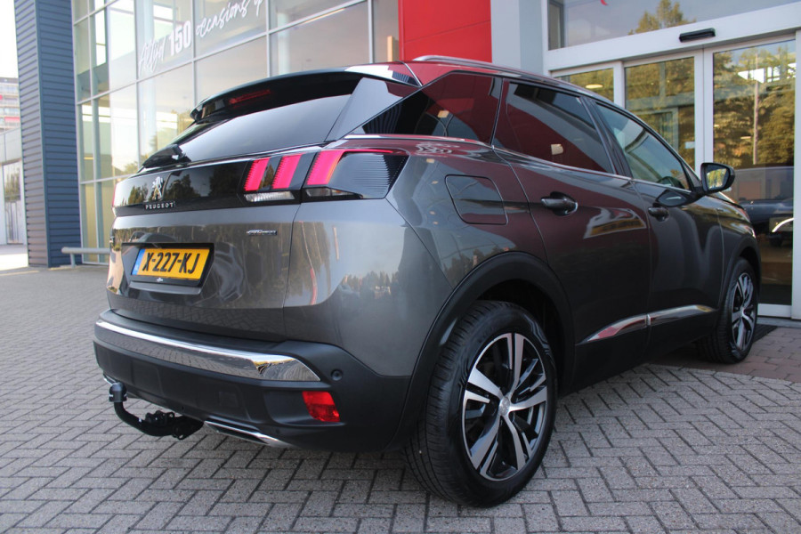 Peugeot 3008 1.2 130PK AUTOMAAT GT LINE | PANORAMA SCHUIF/KANTEL DAK | TREKHAAK | LEDEREN BEKLEDING | ELETRISCH BEDIENBARE BESTUURDERSSTOEL MET GEHEUGENFUNCTIE | MASSAGE STOELEN | FULL LED KOPLAMPEN | ELEKTRISCH BEDIENBARE ACHTERKLEP | ALL SEASON BANDEN | APPLE CARPLAY/ANDROID AUTO | NAVIGATIE | CLIMATE CONTROL | DODEHOEK DETECTIE | ADAPTIVE CRUISE CONTROL | KEYLESS ENTRY/START | STOEL VERWARMING |