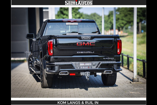 GMC Sierra DENALI 6.2 V8 426PK Full Option | De Meest Luxe Pick-Up in zijn Klasse | Comfortabele Dubbele Cabine met Royale 5 Zitplaatsen | BPM vrij | Nu Leverbaar uit Voorraad | Voorraad Nr 1539 | De specialist in Amerikaanse pick‑ups in Nederland en Europa.