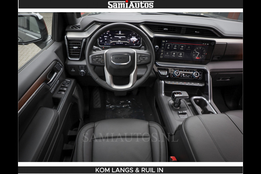 GMC Sierra DENALI 6.2 V8 426PK Full Option | De Meest Luxe Pick-Up in zijn Klasse | Comfortabele Dubbele Cabine met Royale 5 Zitplaatsen | BPM vrij | Nu Leverbaar uit Voorraad | Voorraad Nr 1539 | De specialist in Amerikaanse pick‑ups in Nederland en Europa.