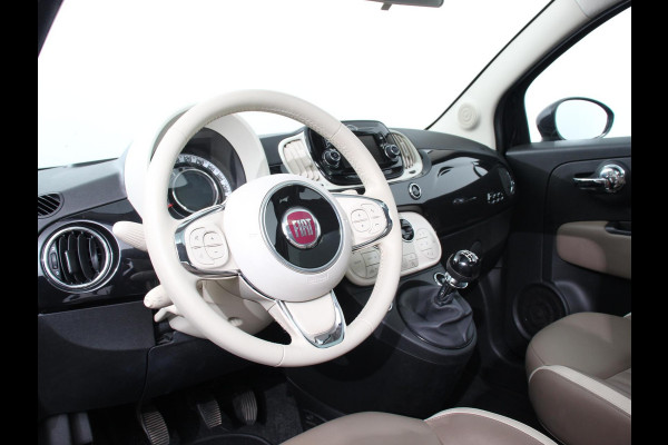 Fiat 500 1.2 Lounge Navigatie Leder Interieur Climate Control Panoramadak Parkeer sensoren