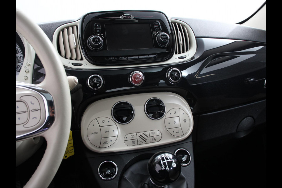 Fiat 500 1.2 Lounge Navigatie Leder Interieur Climate Control Panoramadak Parkeer sensoren