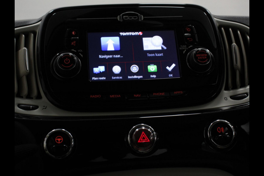 Fiat 500 1.2 Lounge Navigatie Leder Interieur Climate Control Panoramadak Parkeer sensoren
