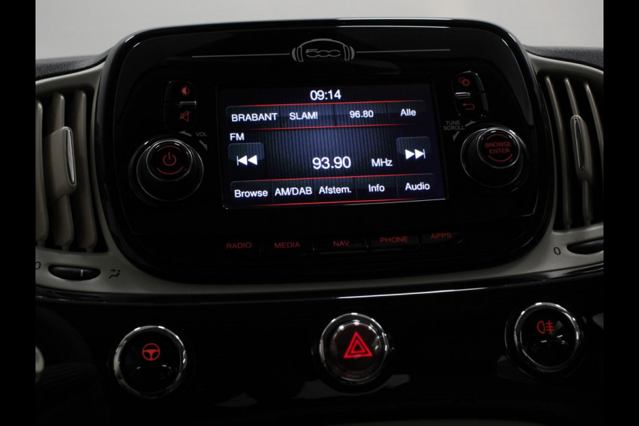 Fiat 500 1.2 Lounge Navigatie Leder Interieur Climate Control Panoramadak Parkeer sensoren