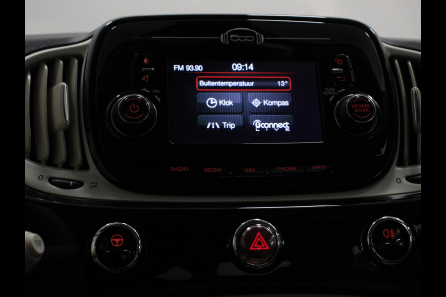 Fiat 500 1.2 Lounge Navigatie Leder Interieur Climate Control Panoramadak Parkeer sensoren