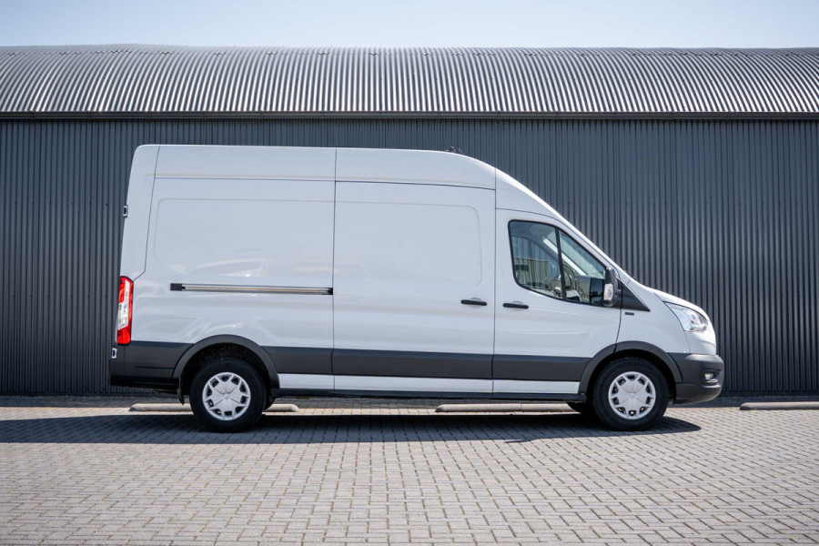 Ford Transit | L3H3 | 130Pk | Inrichting | 3-Zits | Camera | Cruise | PDC | Airco