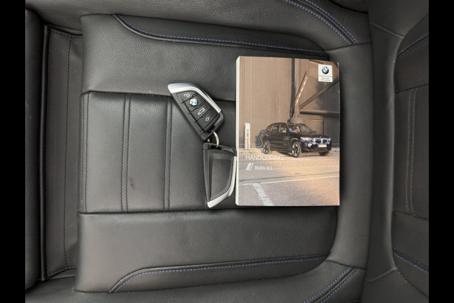 BMW iX3 High Executive 80 kWh [3-Fase-11kW] {Soh-100%} (INCL-BTW) Aut. *PANO | LEATHER | ADAPTIVE-CRUISE | FULL-LED | HARMAN/KARDON | BLIND-SPOT | DIGI-COCKPIT | HEATED-COMFORTSEATS | CAMERA | DAB+ | NAVI-FULLMAP | TOWABAR | 20''ALU*