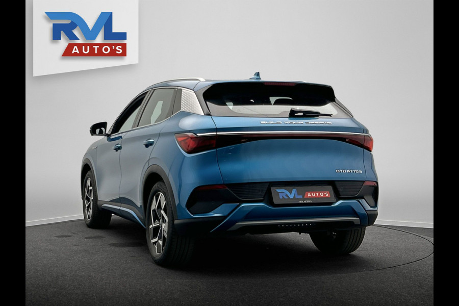 BYD ATTO 3 Design 60 kWh |*55 STUKS* | 204 PK | Pano/dak | Adapt/Cruise/Control | Leder/Beige/Blauw | 360/Camera, Navigatie, BTW!!