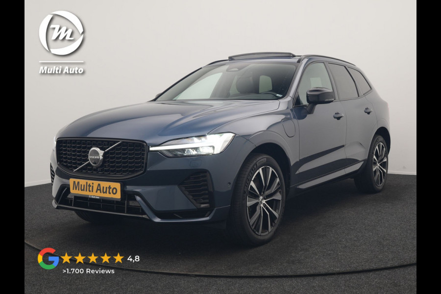 Volvo XC60 T6 AWD Plus Dark LONG RANGE PHEV 350pk | Trekhaak Af Fabriek | Panodak | Adaptive Cruise | 360 Camera | Harman / Kardon | Lederen Sportstoelen Memory & Verwarmd | Blis | Keyless | Google Assistent | Apple Carplay | Stuur Verwarmd  | 20"L.M | Plug In Hybrid |