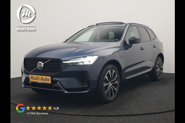 Volvo XC60 T6 AWD Plus Dark LONG RANGE PHEV 350pk | Trekhaak Af Fabriek | Panodak | Adaptive Cruise | 360 Camera | Harman / Kardon | Lederen Sportstoelen Memory & Verwarmd | Blis | Keyless | Google Assistent | Apple Carplay | Stuur Verwarmd  | 20"L.M | Plug In Hybrid |