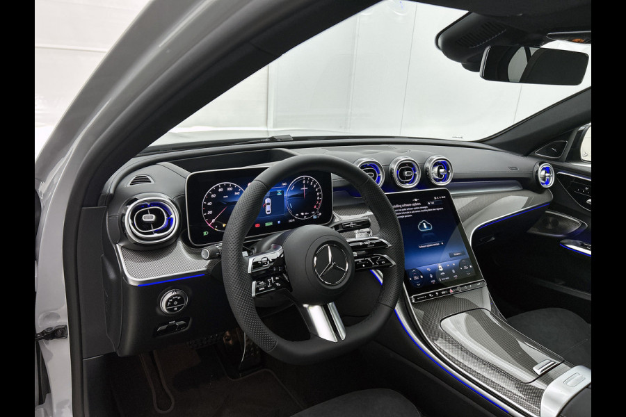 Mercedes-Benz C-Klasse 300 e 140 Years Edition | Premium Plus pakket | Nightpakket | Trekhaak | Middenconsole metaalstructuur | GUARD 360° Plus | Panoramaschuifdak | 360° camera | Burmester® 3D surround sound system | 19" multispaaks lichtmetalen AMG-velgen |