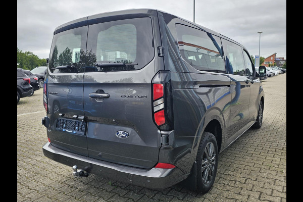 Ford Transit Custom 340 2.5 PHEV L2H1 Limited 233pk | Kombi | Incl. BTW/BPM | Dubbele zijschuifdeur | Privacy Glass | Inklapbare trekhaak | Verwarmbare bijrijdersbank | 17 inch lichtmetalen velgen | Driver Assistance Pack Premium | Verwarmbaar stuurwiel