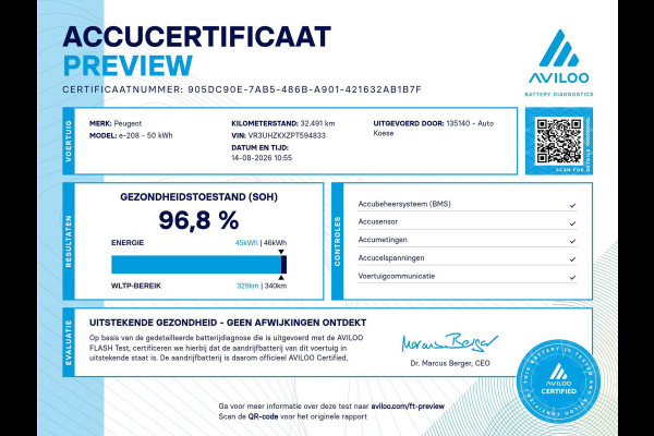 Peugeot e-208 EV Active Pack 50 kWh | 96,8% SOH | Navigatie | Parkeersensoren | Stoelverwarming