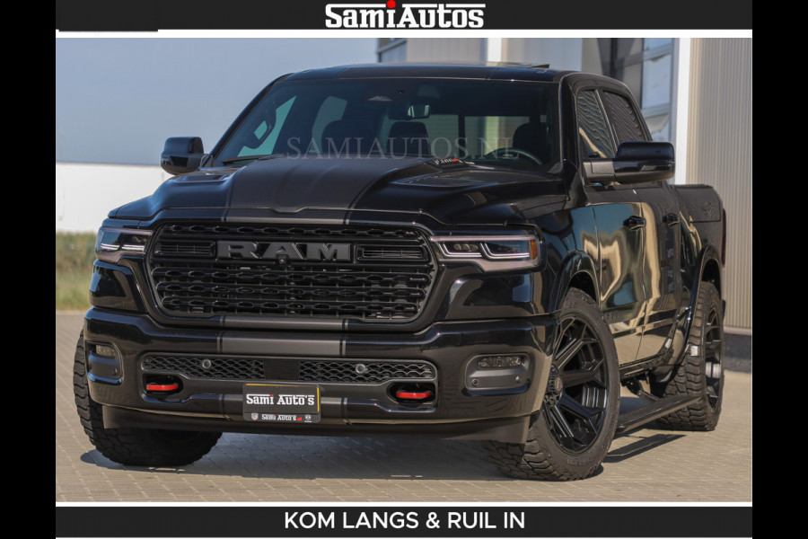 Dodge Ram De Meest Luxe en Volle Pick-Up in zijn Klasse | Limited H.O 540HP 706Nm | Massage + Full Option | Comfortabele Dubbele Cabine met Royale 5 Zitplaatsen | BPM vrij | Nu Leverbaar uit Voorraad | Voorraad Nr 2304 - 8540 | De specialist in Amerikaanse pick‑ups in Nederland en Europa.