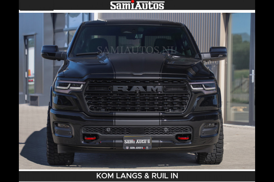 Dodge Ram De Meest Luxe en Volle Pick-Up in zijn Klasse | Limited H.O 540HP 706Nm | Massage + Full Option | Comfortabele Dubbele Cabine met Royale 5 Zitplaatsen | BPM vrij | Nu Leverbaar uit Voorraad | Voorraad Nr 2304 - 8540 | De specialist in Amerikaanse pick‑ups in Nederland en Europa.