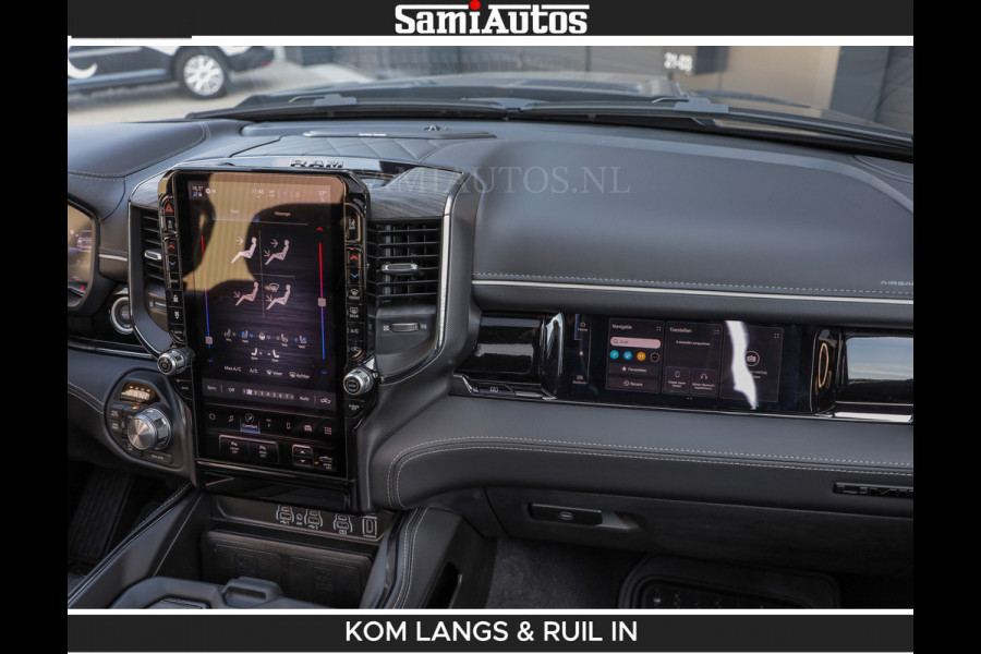 Dodge Ram De Meest Luxe en Volle Pick-Up in zijn Klasse | Limited H.O 540HP 706Nm | Massage + Full Option | Comfortabele Dubbele Cabine met Royale 5 Zitplaatsen | BPM vrij | Nu Leverbaar uit Voorraad | Voorraad Nr 2304 - 8540 | De specialist in Amerikaanse pick‑ups in Nederland en Europa.