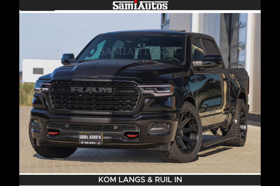 Dodge Ram De Meest Luxe en Volle Pick-Up in zijn Klasse | Limited H.O 540HP 706Nm | Massage + Full Option | Comfortabele Dubbele Cabine met Royale 5 Zitplaatsen | BPM vrij | Nu Leverbaar uit Voorraad | Voorraad Nr 2304 - 8540 | De specialist in Amerikaanse pick‑ups in Nederland en Europa.