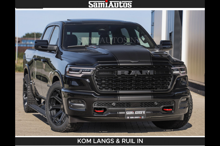 Dodge Ram De Meest Luxe en Volle Pick-Up in zijn Klasse | Limited H.O 540HP 706Nm | Massage + Full Option | Comfortabele Dubbele Cabine met Royale 5 Zitplaatsen | BPM vrij | Nu Leverbaar uit Voorraad | Voorraad Nr 2304 - 8540 | De specialist in Amerikaanse pick‑ups in Nederland en Europa.