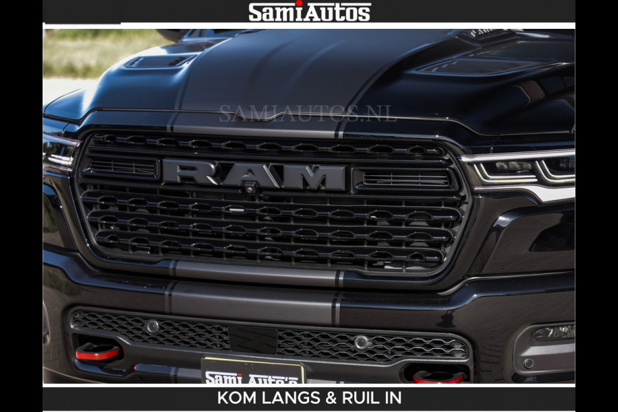 Dodge Ram De Meest Luxe en Volle Pick-Up in zijn Klasse | Limited H.O 540HP 706Nm | Massage + Full Option | Comfortabele Dubbele Cabine met Royale 5 Zitplaatsen | BPM vrij | Nu Leverbaar uit Voorraad | Voorraad Nr 2304 - 8540 | De specialist in Amerikaanse pick‑ups in Nederland en Europa.