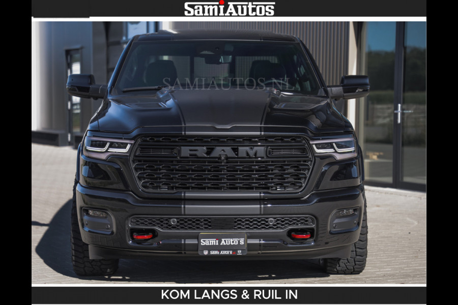 Dodge Ram De Meest Luxe en Volle Pick-Up in zijn Klasse | Limited H.O 540HP 706Nm | Massage + Full Option | Comfortabele Dubbele Cabine met Royale 5 Zitplaatsen | BPM vrij | Nu Leverbaar uit Voorraad | Voorraad Nr 2304 - 8540 | De specialist in Amerikaanse pick‑ups in Nederland en Europa.