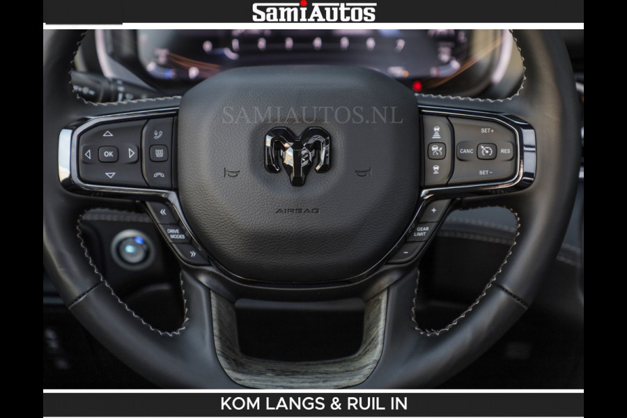 Dodge Ram De Meest Luxe en Volle Pick-Up in zijn Klasse | Limited H.O 540HP 706Nm | Massage + Full Option | Comfortabele Dubbele Cabine met Royale 5 Zitplaatsen | BPM vrij | Nu Leverbaar uit Voorraad | Voorraad Nr 2304 - 8540 | De specialist in Amerikaanse pick‑ups in Nederland en Europa.