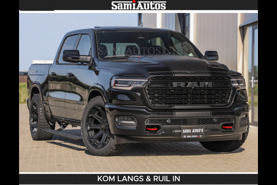 Dodge Ram De Meest Luxe en Volle Pick-Up in zijn Klasse | Limited H.O 540HP 706Nm | Massage + Full Option | Comfortabele Dubbele Cabine met Royale 5 Zitplaatsen | BPM vrij | Nu Leverbaar uit Voorraad | Voorraad Nr 2304 - 8540 | De specialist in Amerikaanse pick‑ups in Nederland en Europa.