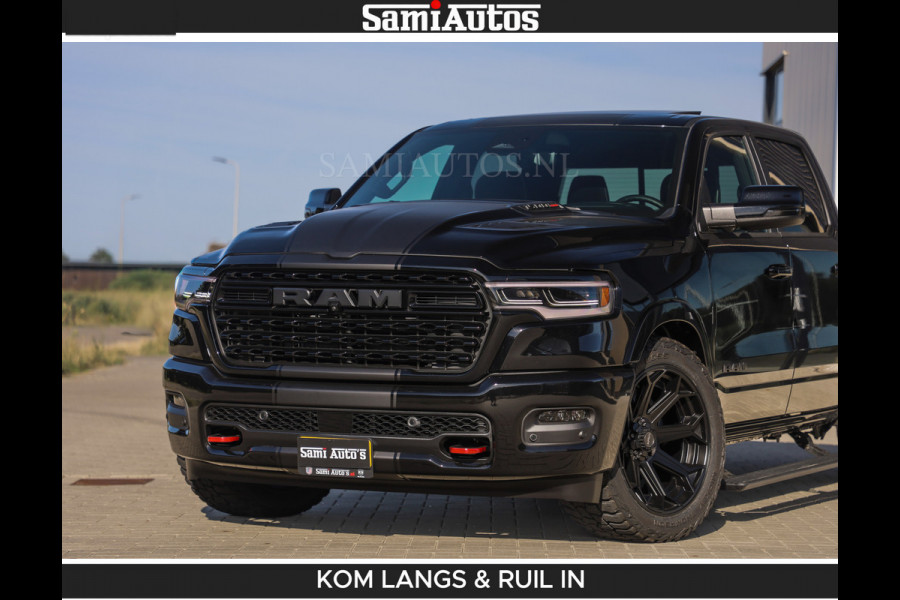 Dodge Ram De Meest Luxe en Volle Pick-Up in zijn Klasse | Limited H.O 540HP 706Nm | Massage + Full Option | Comfortabele Dubbele Cabine met Royale 5 Zitplaatsen | BPM vrij | Nu Leverbaar uit Voorraad | Voorraad Nr 2304 - 8540 | De specialist in Amerikaanse pick‑ups in Nederland en Europa.