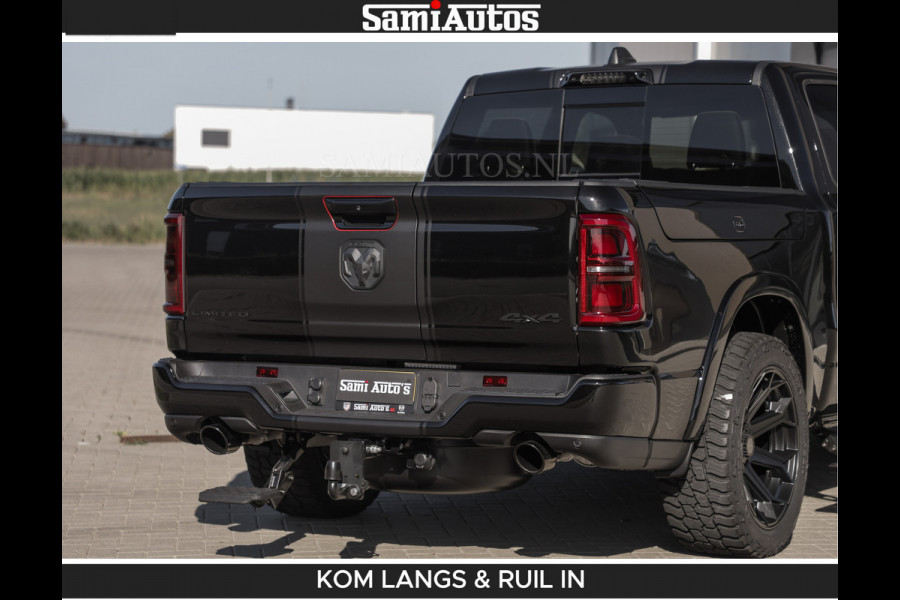 Dodge Ram De Meest Luxe en Volle Pick-Up in zijn Klasse | Limited H.O 540HP 706Nm | Massage + Full Option | Comfortabele Dubbele Cabine met Royale 5 Zitplaatsen | BPM vrij | Nu Leverbaar uit Voorraad | Voorraad Nr 2304 - 8540 | De specialist in Amerikaanse pick‑ups in Nederland en Europa.