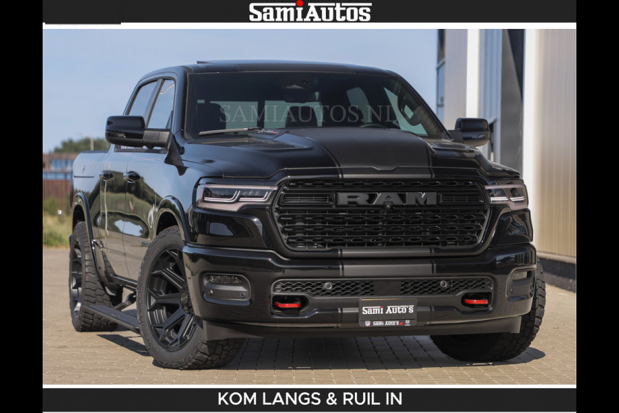 Dodge Ram De Meest Luxe en Volle Pick-Up in zijn Klasse | Limited H.O 540HP 706Nm | Massage + Full Option | Comfortabele Dubbele Cabine met Royale 5 Zitplaatsen | BPM vrij | Nu Leverbaar uit Voorraad | Voorraad Nr 2304 - 8540 | De specialist in Amerikaanse pick‑ups in Nederland en Europa.