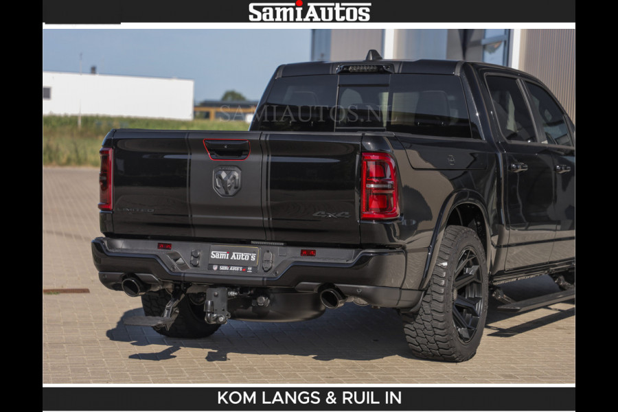 Dodge Ram De Meest Luxe en Volle Pick-Up in zijn Klasse | Limited H.O 540HP 706Nm | Massage + Full Option | Comfortabele Dubbele Cabine met Royale 5 Zitplaatsen | BPM vrij | Nu Leverbaar uit Voorraad | Voorraad Nr 2304 - 8540 | De specialist in Amerikaanse pick‑ups in Nederland en Europa.