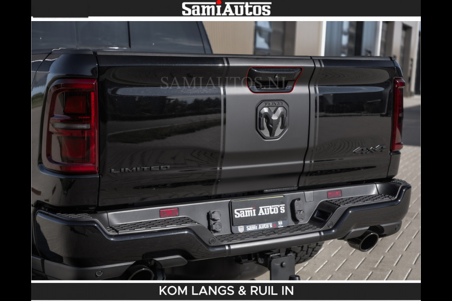 Dodge Ram De Meest Luxe en Volle Pick-Up in zijn Klasse | Limited H.O 540HP 706Nm | Massage + Full Option | Comfortabele Dubbele Cabine met Royale 5 Zitplaatsen | BPM vrij | Nu Leverbaar uit Voorraad | Voorraad Nr 2304 - 8540 | De specialist in Amerikaanse pick‑ups in Nederland en Europa.