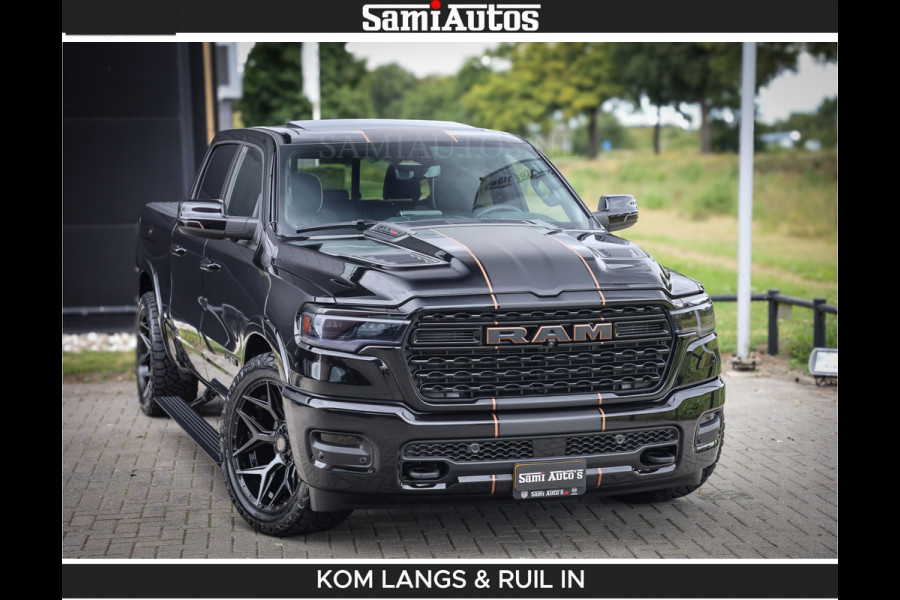 Dodge Ram LIMITED SPORT H.O 540HP 706Nm | Massage + Full Option | De Meest Luxe en Volle Pick-Up in zijn Klasse | Comfortabele Dubbele Cabine met Royale 5 Zitplaatsen | BPM vrij | Nu Leverbaar uit Voorraad | Voorraad Nr 2355 - 5149 | De specialist in Amerikaanse pick‑ups in Nederland en Europa.