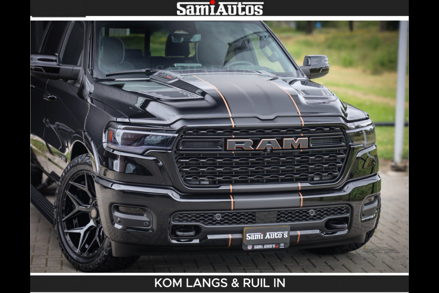 Dodge Ram LIMITED SPORT H.O 540HP 706Nm | Massage + Full Option | De Meest Luxe en Volle Pick-Up in zijn Klasse | Comfortabele Dubbele Cabine met Royale 5 Zitplaatsen | BPM vrij | Nu Leverbaar uit Voorraad | Voorraad Nr 2355 - 5149 | De specialist in Amerikaanse pick‑ups in Nederland en Europa.