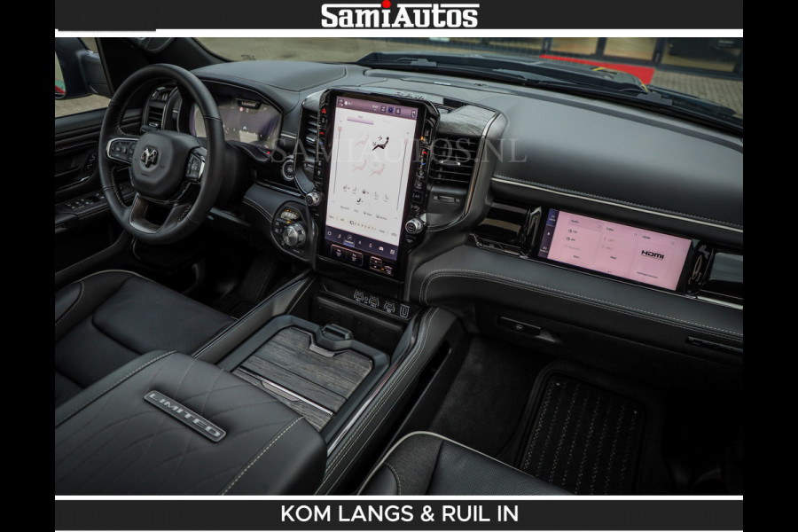 Dodge Ram LIMITED SPORT H.O 540HP 706Nm | Massage + Full Option | De Meest Luxe en Volle Pick-Up in zijn Klasse | Comfortabele Dubbele Cabine met Royale 5 Zitplaatsen | BPM vrij | Nu Leverbaar uit Voorraad | Voorraad Nr 2355 - 5149 | De specialist in Amerikaanse pick‑ups in Nederland en Europa.