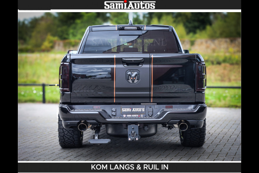 Dodge Ram LIMITED SPORT H.O 540HP 706Nm | Massage + Full Option | De Meest Luxe en Volle Pick-Up in zijn Klasse | Comfortabele Dubbele Cabine met Royale 5 Zitplaatsen | BPM vrij | Nu Leverbaar uit Voorraad | Voorraad Nr 2355 - 5149 | De specialist in Amerikaanse pick‑ups in Nederland en Europa.