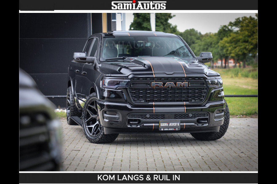 Dodge Ram LIMITED SPORT H.O 540HP 706Nm | Massage + Full Option | De Meest Luxe en Volle Pick-Up in zijn Klasse | Comfortabele Dubbele Cabine met Royale 5 Zitplaatsen | BPM vrij | Nu Leverbaar uit Voorraad | Voorraad Nr 2355 - 5149 | De specialist in Amerikaanse pick‑ups in Nederland en Europa.