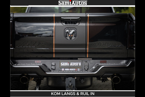 Dodge Ram LIMITED SPORT H.O 540HP 706Nm | Massage + Full Option | De Meest Luxe en Volle Pick-Up in zijn Klasse | Comfortabele Dubbele Cabine met Royale 5 Zitplaatsen | BPM vrij | Nu Leverbaar uit Voorraad | Voorraad Nr 2355 - 5149 | De specialist in Amerikaanse pick‑ups in Nederland en Europa.