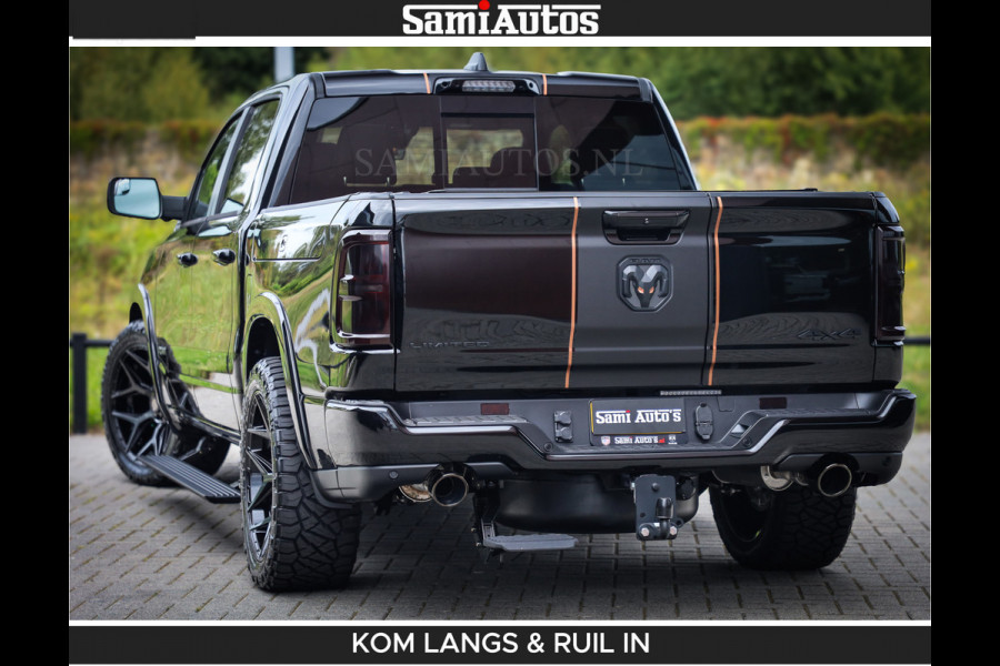 Dodge Ram LIMITED SPORT H.O 540HP 706Nm | Massage + Full Option | De Meest Luxe en Volle Pick-Up in zijn Klasse | Comfortabele Dubbele Cabine met Royale 5 Zitplaatsen | BPM vrij | Nu Leverbaar uit Voorraad | Voorraad Nr 2355 - 5149 | De specialist in Amerikaanse pick‑ups in Nederland en Europa.