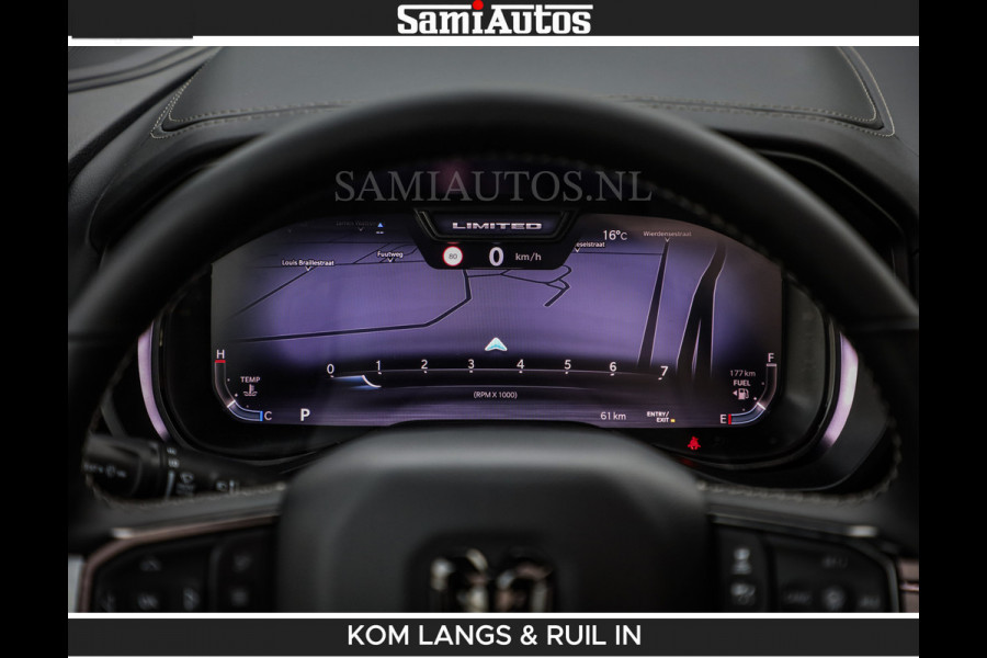 Dodge Ram LIMITED SPORT H.O 540HP 706Nm | Massage + Full Option | De Meest Luxe en Volle Pick-Up in zijn Klasse | Comfortabele Dubbele Cabine met Royale 5 Zitplaatsen | BPM vrij | Nu Leverbaar uit Voorraad | Voorraad Nr 2355 - 5149 | De specialist in Amerikaanse pick‑ups in Nederland en Europa.