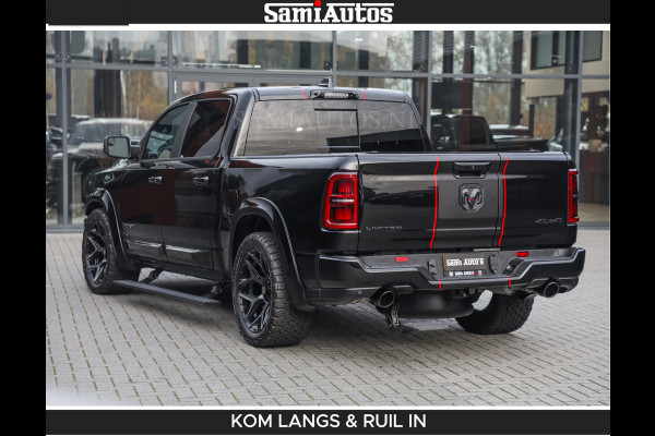 Dodge Ram LIMITED 2026 5.7 V8 HEMI | MAXIMAAL UITGERUST | NETTO PRIJS EXCL BPM / BTW | DUBBELE CABINE | 5 PERSOONS | DC | Allernieuwste Limited uitvoering – volledig uitgerust met alle opties, inclusief MWK en normale laadbak.