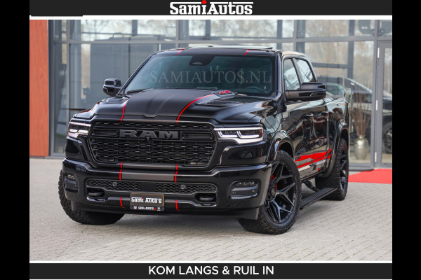 Dodge Ram LIMITED 2026 5.7 V8 HEMI | MAXIMAAL UITGERUST | NETTO PRIJS EXCL BPM / BTW | DUBBELE CABINE | 5 PERSOONS | DC | Allernieuwste Limited uitvoering – volledig uitgerust met alle opties, inclusief MWK en normale laadbak.
