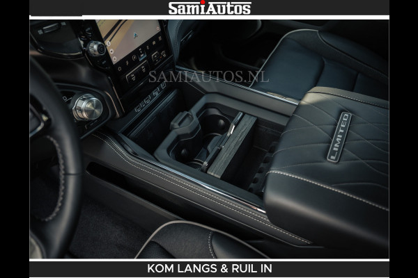 Dodge Ram LIMITED 2026 5.7 V8 HEMI | MAXIMAAL UITGERUST | NETTO PRIJS EXCL BPM / BTW | DUBBELE CABINE | 5 PERSOONS | DC | Allernieuwste Limited uitvoering – volledig uitgerust met alle opties, inclusief MWK en normale laadbak.