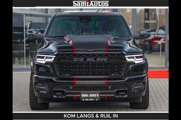 Dodge Ram LIMITED 2026 5.7 V8 HEMI | MAXIMAAL UITGERUST | NETTO PRIJS EXCL BPM / BTW | DUBBELE CABINE | 5 PERSOONS | DC | Allernieuwste Limited uitvoering – volledig uitgerust met alle opties, inclusief MWK en normale laadbak.