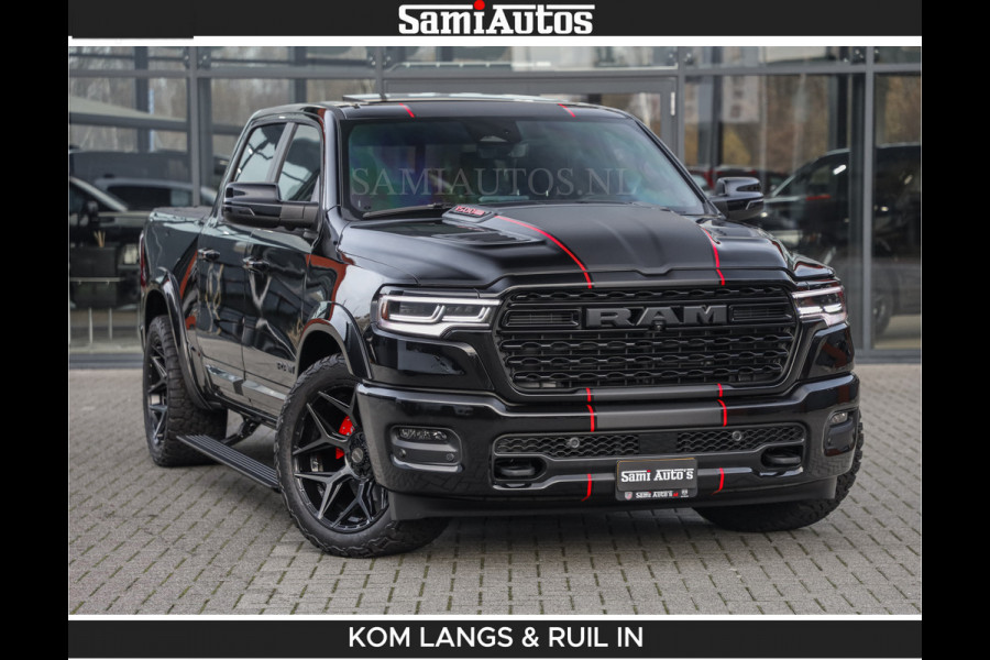 Dodge Ram LIMITED 2026 5.7 V8 HEMI | MAXIMAAL UITGERUST | NETTO PRIJS EXCL BPM / BTW | DUBBELE CABINE | 5 PERSOONS | DC | Allernieuwste Limited uitvoering – volledig uitgerust met alle opties, inclusief MWK en normale laadbak.