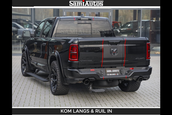 Dodge Ram LIMITED 2026 5.7 V8 HEMI | MAXIMAAL UITGERUST | NETTO PRIJS EXCL BPM / BTW | DUBBELE CABINE | 5 PERSOONS | DC | Allernieuwste Limited uitvoering – volledig uitgerust met alle opties, inclusief MWK en normale laadbak.