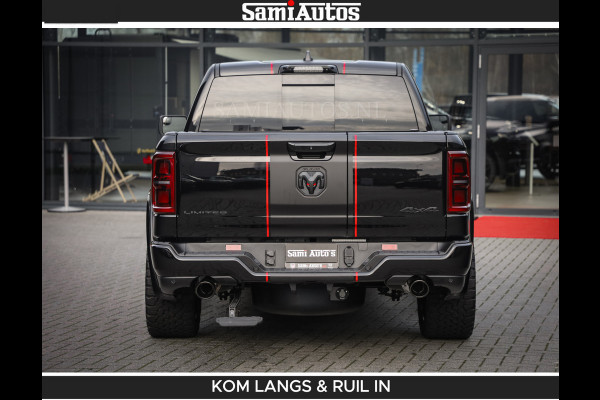 Dodge Ram LIMITED 2026 5.7 V8 HEMI | MAXIMAAL UITGERUST | NETTO PRIJS EXCL BPM / BTW | DUBBELE CABINE | 5 PERSOONS | DC | Allernieuwste Limited uitvoering – volledig uitgerust met alle opties, inclusief MWK en normale laadbak.