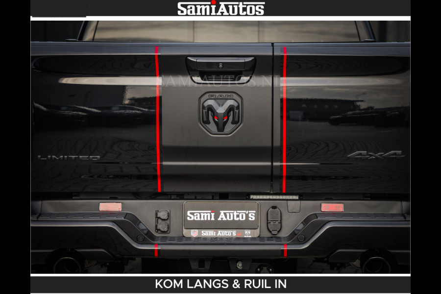 Dodge Ram LIMITED 2026 5.7 V8 HEMI | MAXIMAAL UITGERUST | NETTO PRIJS EXCL BPM / BTW | DUBBELE CABINE | 5 PERSOONS | DC | Allernieuwste Limited uitvoering – volledig uitgerust met alle opties, inclusief MWK en normale laadbak.