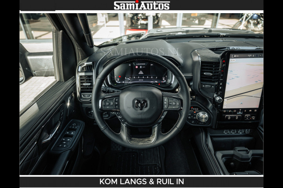Dodge Ram LIMITED 2026 5.7 V8 HEMI | MAXIMAAL UITGERUST | NETTO PRIJS EXCL BPM / BTW | DUBBELE CABINE | 5 PERSOONS | DC | Allernieuwste Limited uitvoering – volledig uitgerust met alle opties, inclusief MWK en normale laadbak.