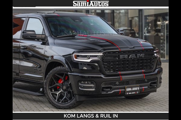 Dodge Ram LIMITED 2026 5.7 V8 HEMI | MAXIMAAL UITGERUST | NETTO PRIJS EXCL BPM / BTW | DUBBELE CABINE | 5 PERSOONS | DC | Allernieuwste Limited uitvoering – volledig uitgerust met alle opties, inclusief MWK en normale laadbak.