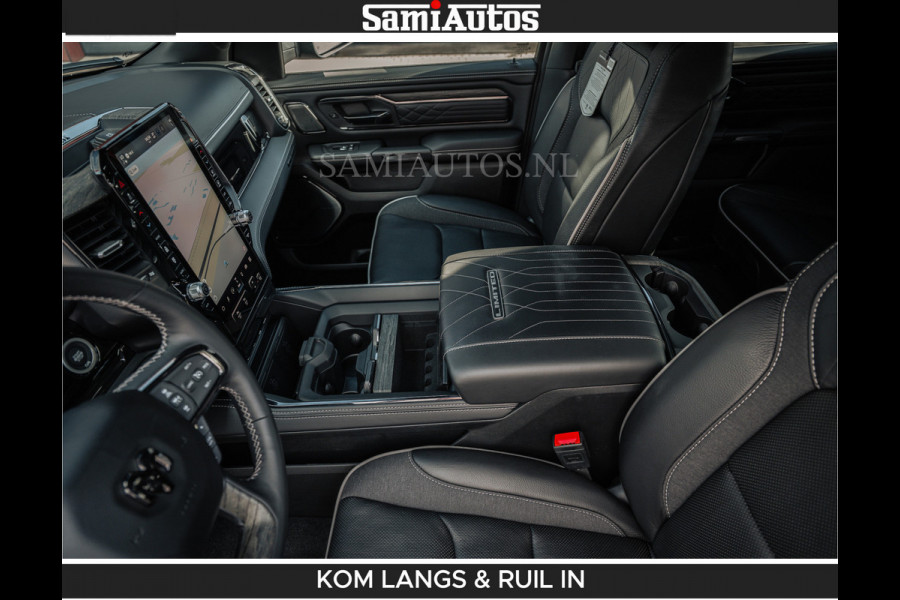 Dodge Ram LIMITED 2026 5.7 V8 HEMI | MAXIMAAL UITGERUST | NETTO PRIJS EXCL BPM / BTW | DUBBELE CABINE | 5 PERSOONS | DC | Allernieuwste Limited uitvoering – volledig uitgerust met alle opties, inclusief MWK en normale laadbak.